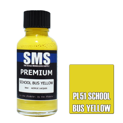 SMS Premium Lacquer - PL51 School Bus Yellow