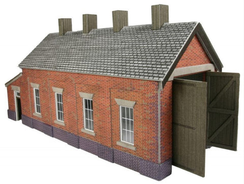 Metcalfe PO331 Red Brick Single Track Engine Shed