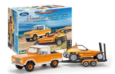 Revell Ford Bronco Half Cab with Dune Buggy and Trailer